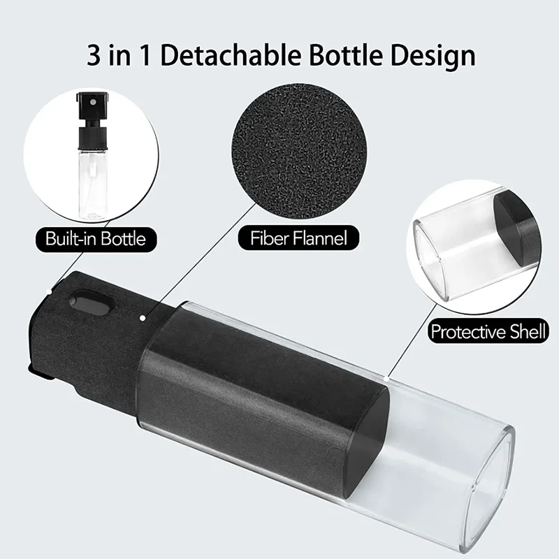 2 in 1 Zwarte Microvezelreiniger